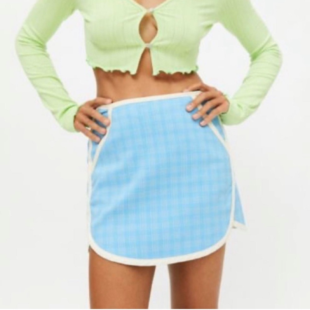 Urban Outfitter’s Women’s blue dolphin picnic skirt mini skirt medium EUC - Picture 1 of 4